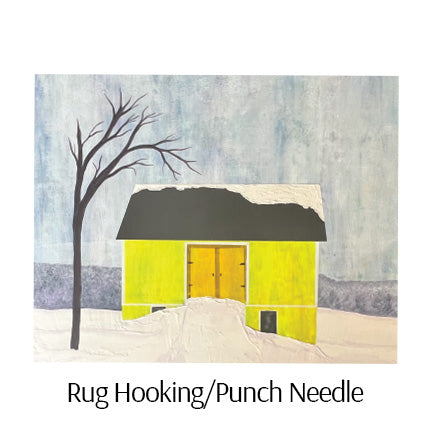 Yellow Barn by Karla Dawe Rug Hooking and Punch Needle